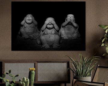 Hear no evil, see no evil, speak no evil | Black and White Photograpy by Ratna Bosch