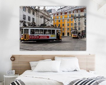 Famous trams in Lisbon by Karin Riethoven