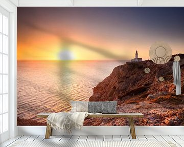 Lighthouse Majorca at Sunrise by Frank Peters