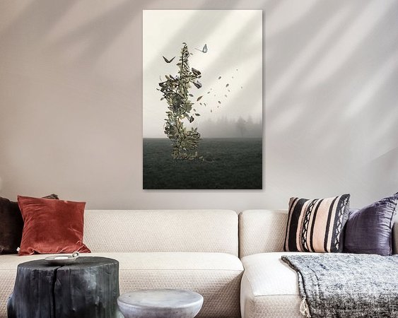 Voorbeeld van het werk in een kamer