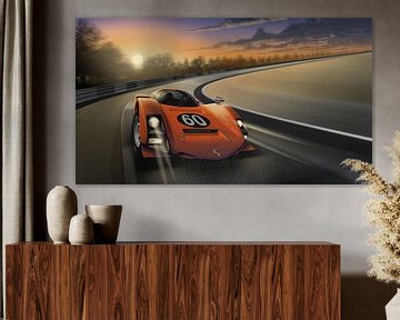 Porsche 906 N°60 oranje van Thomas Bigwood