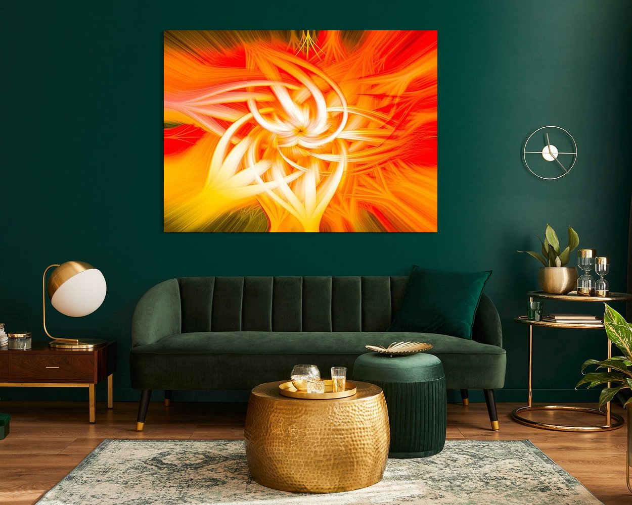 Voorbeeld van het werk in een kamer