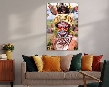 Een lokale stam in Papua New Guinea van Milene van Arendonk