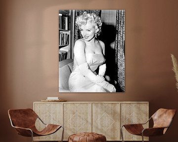 Marilyn Monroe tijdens een feestje in 1955 van Bridgeman Images