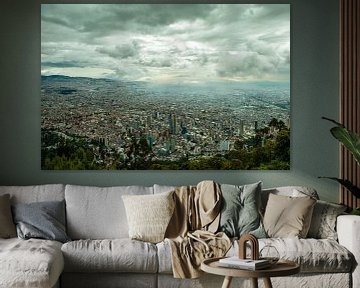 Cityview of Bogotá Colombia from Monserrate by Thijs van Laarhoven