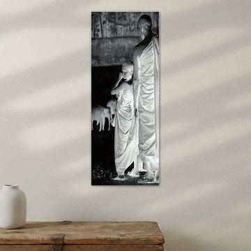 Panel 1 de moines diptyques lors du bain des éléphants sur Affect Fotografie