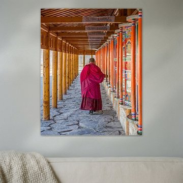 Roues de prière du monastère de Labrang, Chine