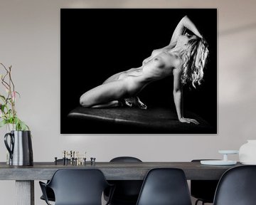 Nackte Frau mit wunderschönem Körper, fotografiert in Schwarz-Weiß #P1236 von william langeveld