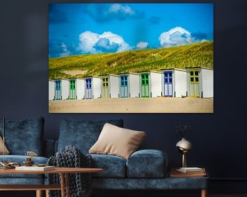 Texelse strandhuisjes van Wilma Van beekhuizen