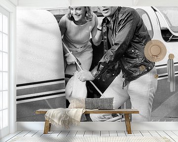 Alain Delon and Romy Schneider by Bridgeman Images