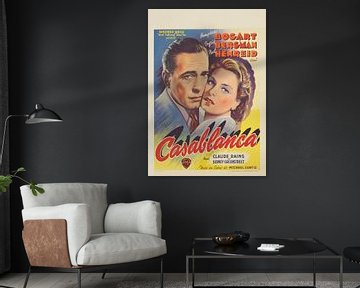 Humphrey Bogart, Poster Casablanca (1942) van Bridgeman Images