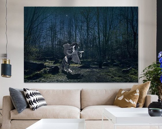 Voorbeeld van het werk in een kamer