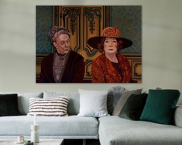 Downton Abbey Painting 5 Maggie Smith und Shirley Maclaine