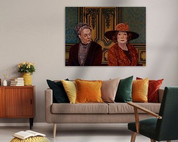 Downton Abbey Painting 5 Maggie Smith und Shirley Maclaine von Paul Meijering