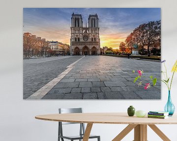Notre Dame Parijs bij zonsopgang van Rene Siebring