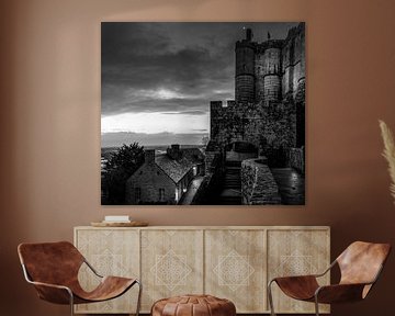 Noir et blanc : l'abbaye du Mont Saint Michel - France sur Rene Siebring