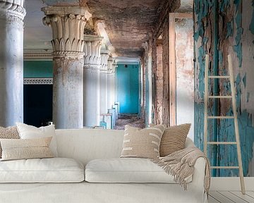 Abandoned Blue Corridor. by Roman Robroek - Photos of Abandoned Buildings