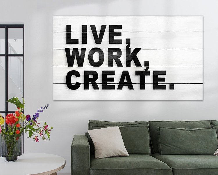 Voorbeeld van het werk in een kamer