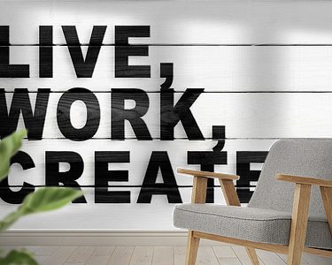 Voorbeeld van het werk in een kamer