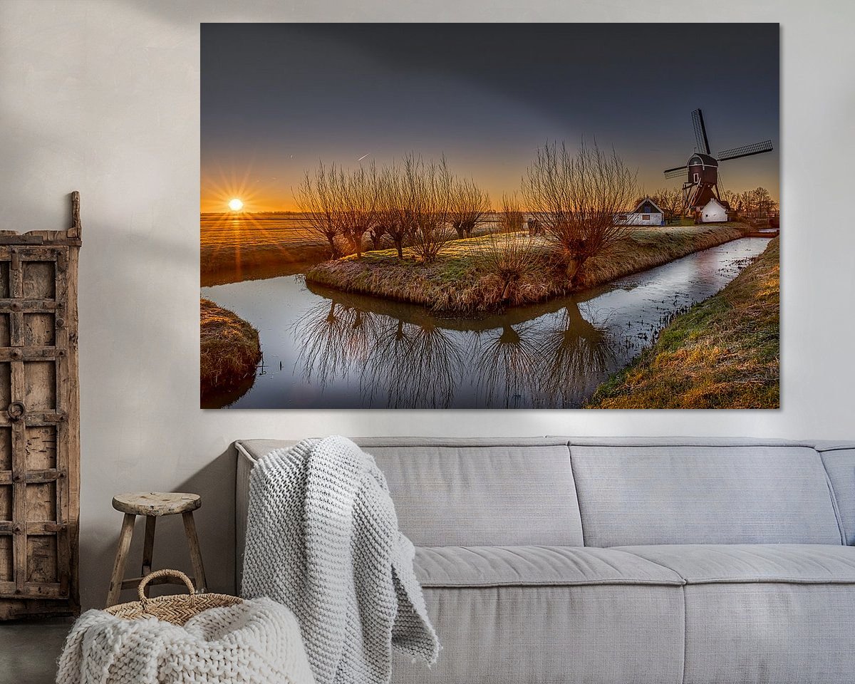 Voorbeeld van het werk in een kamer
