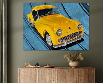 Triumph TR3 in yellow