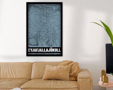 Eyjafjallajökull | Topographic Map (Grunge) by ViaMapia