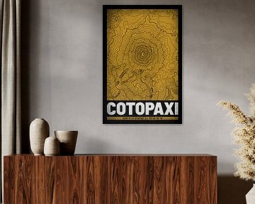 Cotopaxi | Kaart Topografie (Grunge) van ViaMapia