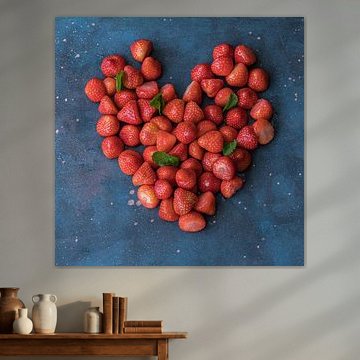Heart of strawberries