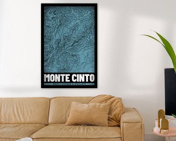 Monte Cinto | Landkarte Topografie (Grunge) von ViaMapia