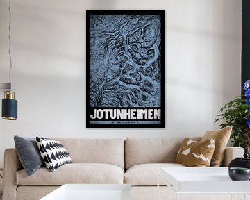 Jotunheimen | Topographic Map (Grunge) by ViaMapia