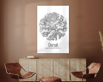 Denali | Kaarttopografie (Minimaal) van ViaMapia