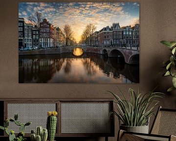 Keizersgracht, Amsterdam - Sonnenuntergang von Tomas van der Weijden