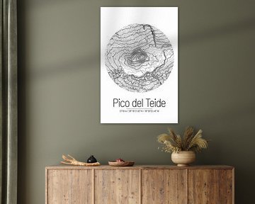 Pico del Teide | Landkarte Topografie (Minimal) von ViaMapia