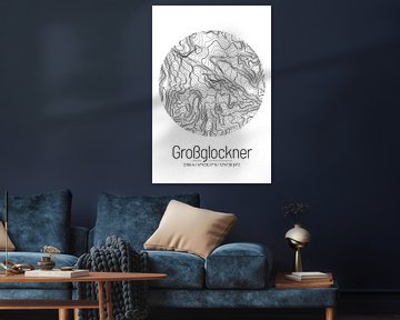 Grossglockner | Topographic Map (Minimal) by ViaMapia