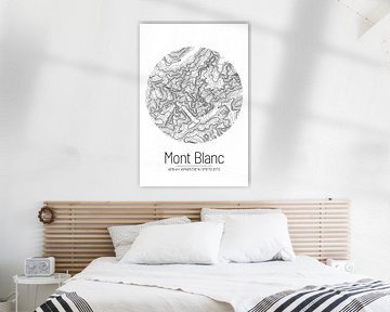 Mont Blanc | Kaarttopografie (Minimaal) van ViaMapia