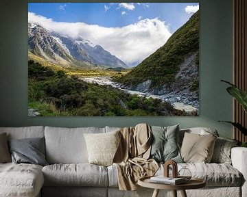 Mountains bij Mount Cook van Marcel Saarloos