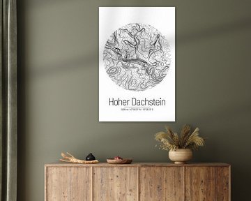 Hoher Dachstein | Kaart Topografie (Minimaal) van ViaMapia