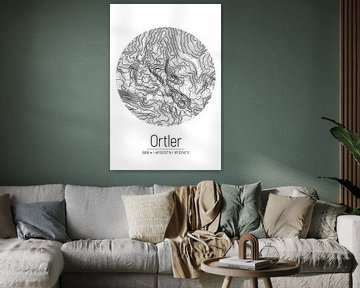 Ortler | Topographic Map (Minimal) by ViaMapia