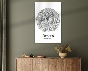 Samaria-kloof | Kaarttopografie (Minimaal) van ViaMapia