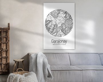 Garajonay | Landkarte Topografie (Minimal) von ViaMapia