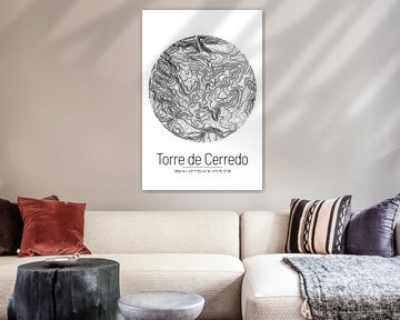 Torre de Cerredo | Landkarte Topografie (Minimal) von ViaMapia