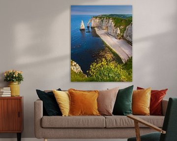 Die Steilküste von Etretat, Frankreich von Henk Meijer Photography