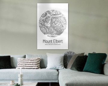 Mount Elbert | Landkarte Topografie (Minimal) von ViaMapia