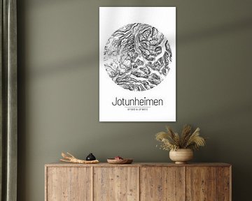 Jotunheimen | Kaart Topografie (Minimaal)