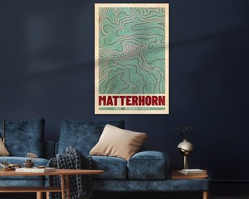 Matterhorn | Topographic Map (Retro) by ViaMapia