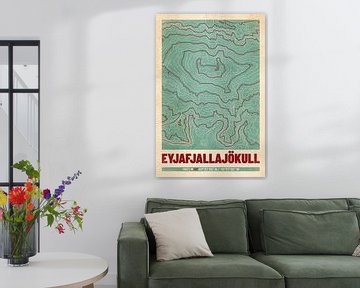 Eyjafjallajökull | Kaart Topografie (Retro) van ViaMapia