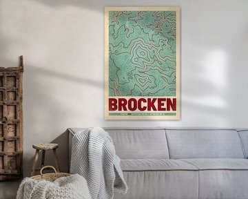 Brocken | Landkarte Topografie (Retro) von ViaMapia