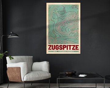 Zugspitze | topographie de la carte (rétro) sur ViaMapia