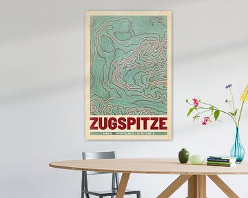 Zugspitze | topographie de la carte (rétro) sur ViaMapia