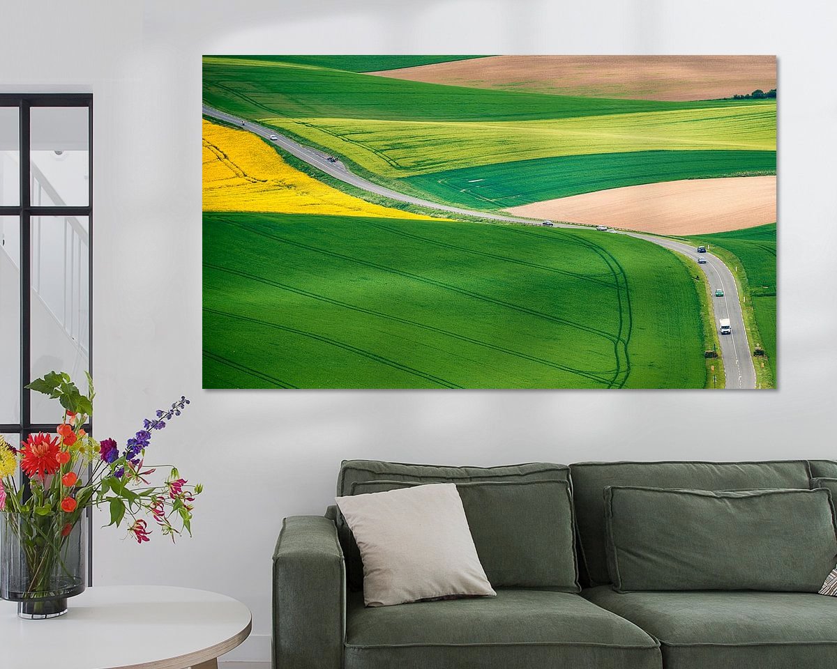 Voorbeeld van het werk in een kamer